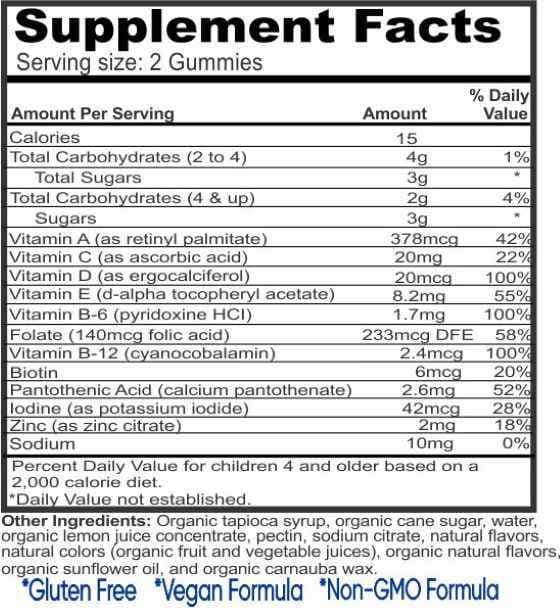 Organic Children's Multi-Vitamin Gummies