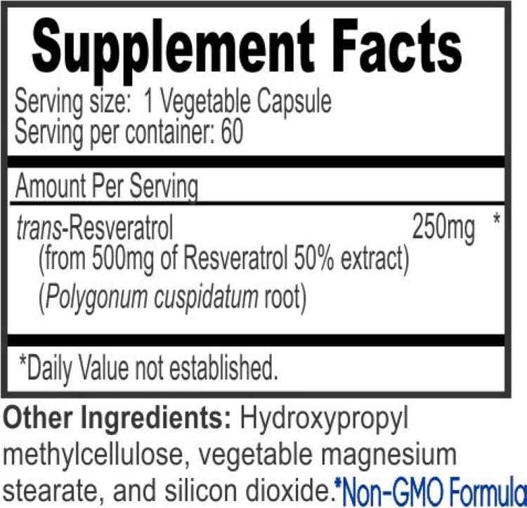 Trans-Resveratrol 250mg