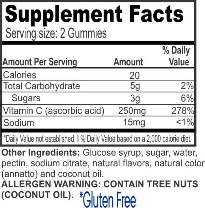 Vitamin C Gummies 250mg