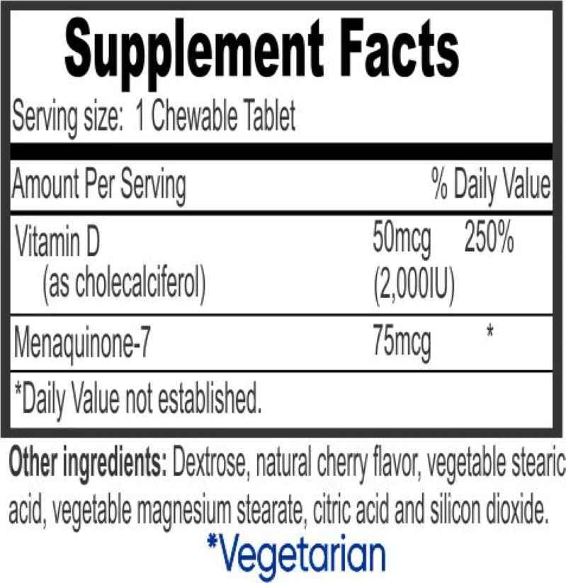 Vitamin D-3 + k2 Chewables