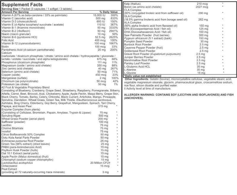 Men's Daily Pack Multi-Vitamin Pack
